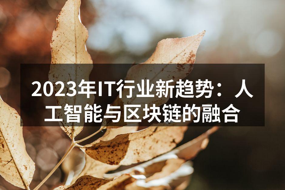 2023年IT行业新趋势:人工智能与区块